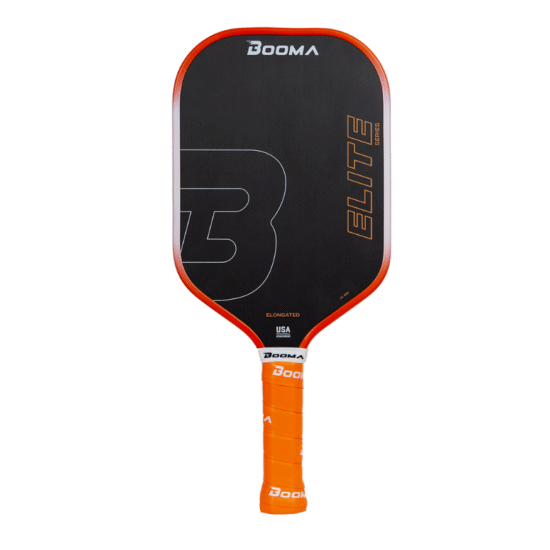 Image of a BOOMA Elite Series Elongated pickleball paddle.